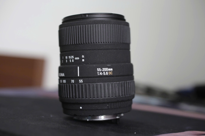 Lens sigma pentak k 55-200mm